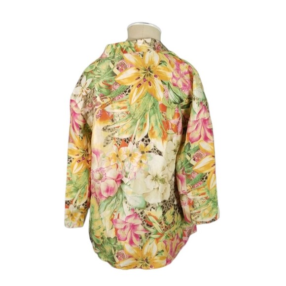 C.l.o.t.h.e.s Clothes Brand 100% Silk Floral Button down Medium - Picture 4 of 5